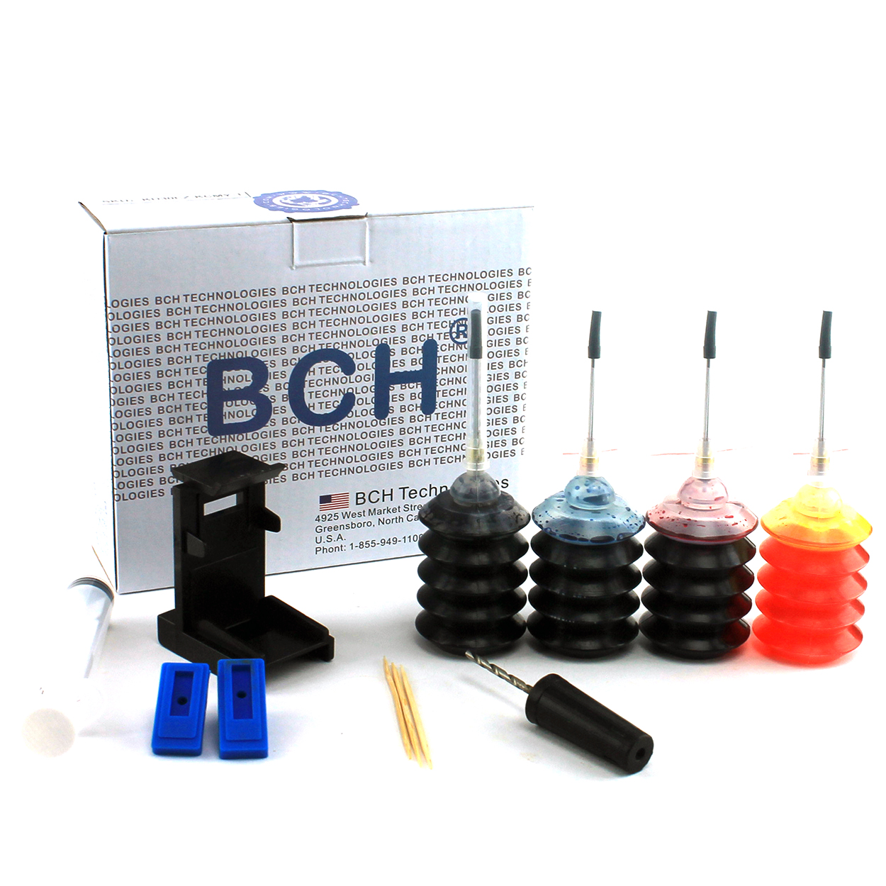 BCH First-Timer Printer Ink Refill Kit for 21, 56, 60, 61, 62, 65, 74, 75, 93, 95, 96, 97, 901 - 1 pack of EZ30-T - image 3 of 4