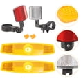 thumbnail image 3 of 1 Set Bike Front And Rear Reflectors Kit Warning Lens for Road Bike Mountain Bike, 3 of 8
