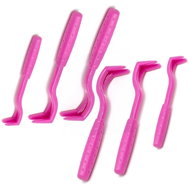 Outil Anti-Tiques Sécuritaire pour les Animaux de Compagnie, Tique et les Humains, Rouge Rose, 2 Pcs