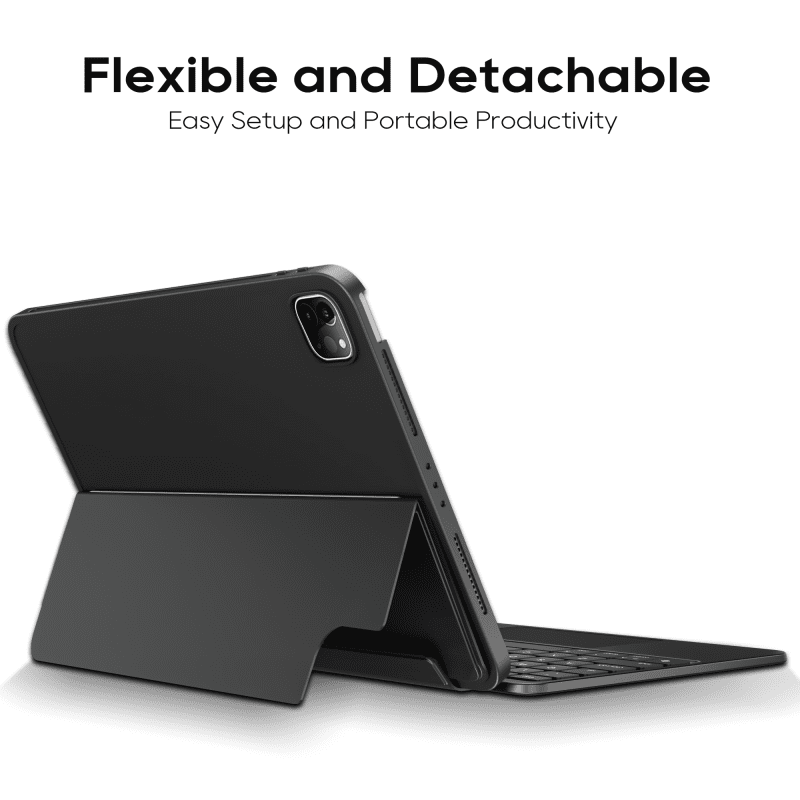 edaiser Stylus Pen + Detachable Keyboard Case Compatible with Apple iPad Air 11 inch (M3/M2) 2025, iPad Air (5th/4th), iPad Pro 11-inch (4th-1st) Gen, Black