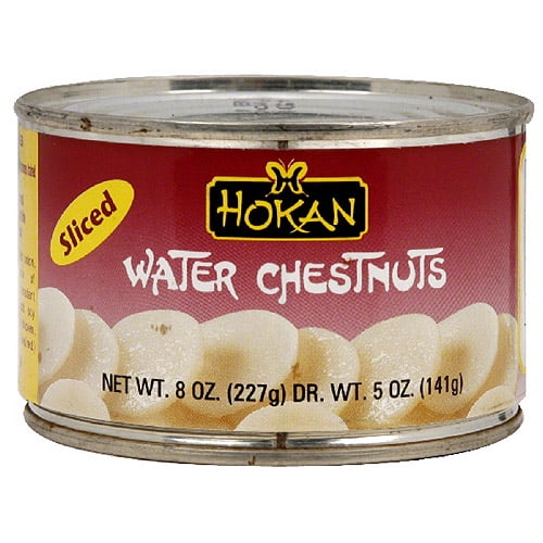 Hokan Sliced Water Chestnuts, 8 oz, (Pack of 24)