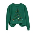 thumbnail image 4 of Womens Long Sleeve Christmas Sweatshirts Christmas tree Print Hooded Tops Xmas Holiday Casual Fall Pullover Sweater Winter Clothes, 4 of 4