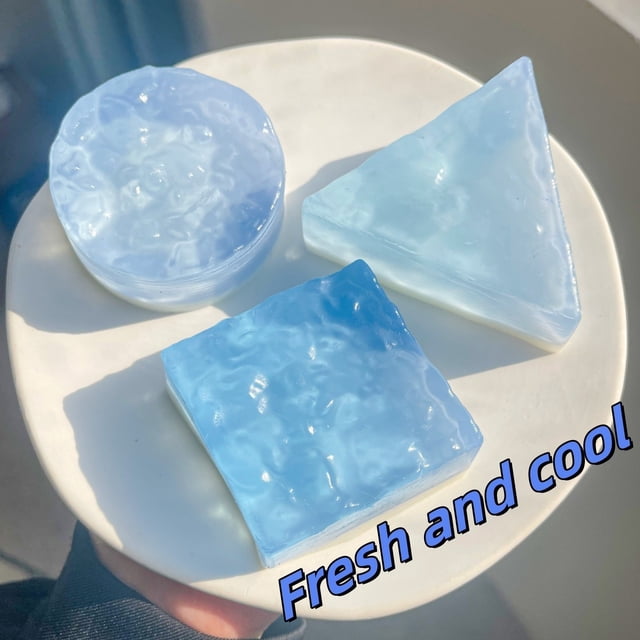 Sentmoon Fidget Toys Sensory Toys Summer Refreshing Ice Block Squeezing and Decompression Soft Rubber Toy Elastic Stretching Squeezing Ice Block Toy Cool Touch Dispelling Summer Heat