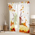 thumbnail image 3 of Manfei Teens Fall Farm Black Out Curtains, Cartoon Orange Pumpkin Curtains Pack of 2 (42x63 Each), Autumn Maple Leaf Bedroom Curtains, Curtains Blackout Room Decor, 3 of 6