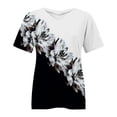 thumbnail image 4 of White Womens Tops Plus Size V Neck T Shirts Short Sleeve Tops Casual Summer Tshirts Loose Fit Tee Shirts for Women, 4 of 4