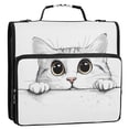 thumbnail image 5 of FORMRS Zipper Binder with Shoulder Strap 2-inch Ring 500 Sheet Capacity File Bag, White Cat, 5 of 5