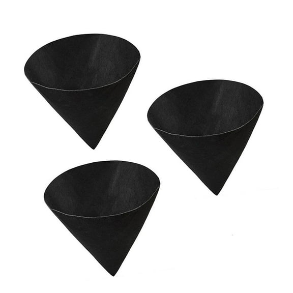 AOOOWER 3PCS Black Felt Gardening Liners 12/14/16inch Plant Pots Inserts for Hanging Plant Planter Basket Liners Cone Shaped