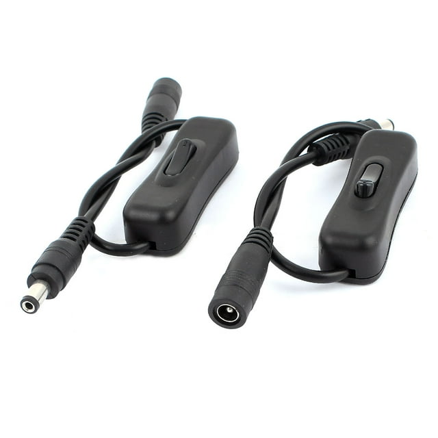 Cable de conector macho a hembra de alimentación de corriente continua de 2 piezas para tira LED