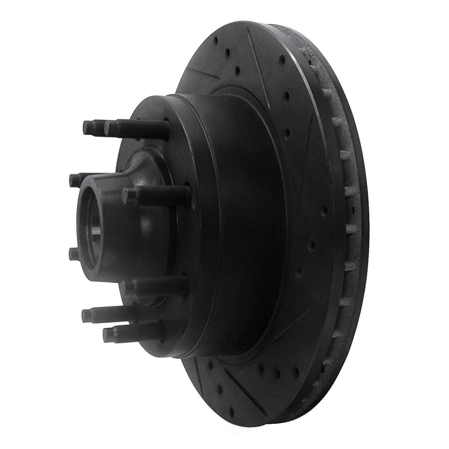 Dynamic Friction Company 633-54136R DFC Brake Rotor - Drilled And Slotted - Black