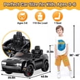 thumbnail image 6 of Dodge Challenger SRT Kids Ride on Car,Wisairt 12 V Battery Powered Electric Vehicle w/ Remote Control,Bluetooth,LED Lights(Black), 6 of 11