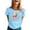 C-Sky Blue550, variant on DHFJKG Womens Summer Top Casual Short Sleeve T Shirt Graphic Print Crew Neck Relaxed Fit Tee Everyday Wear Outdoor Activities Comfortable Tops