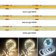 thumbnail image 4 of Tira de luces LED COB de 5M y 10M, 12V, 24V, 320LED/M, cinta Flexible de Luz lineal de alta densidad para decoración de habitación, 3000K, 4000K, 6000K, 4 of 4