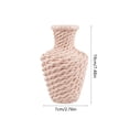 thumbnail image 3 of Shatterproof Plastic Faux Porcelain Vase, Imitation Rattan Texture Waterproof Decor, Lightweight Unbreakable Centerpiece for Living Room Bedroom Dining Table Party Event Decoration, 3 of 6