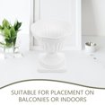 thumbnail image 3 of ELAYARD White Plastic Roman Pedestal Urn Planter Decorative Flowerpot for Wedding Centerpiece, 3 of 8