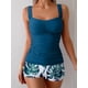 thumbnail image 5 of Traje de baño Tankini B2prity para mujer con control de barriga y pantalones cortos, 5 of 5