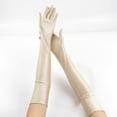 thumbnail image 3 of Gants de Mariée Gants de Robe de Soirée Élégance Délicate Doigts Complets Longueur Coude Gants de Mariée Parfaits pour Fête de Mariage, 3 of 5
