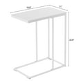 thumbnail image 2 of Ktaxon C Shaped End Table, Side Table Living Room, C Table for Sofa, Couch Table, Snack Side Table for Bedroom White, 2 of 10