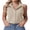 Cream, variant on Women's Sleeveless Button Down Shirts Hidden-Button Front Collared Dressy Casual Blouses Loose Office Tank Tops