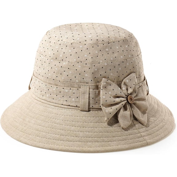 AKcxy Cloche Hats for Women Vintage Bowler Hat Floral Fedora Bucket Hats