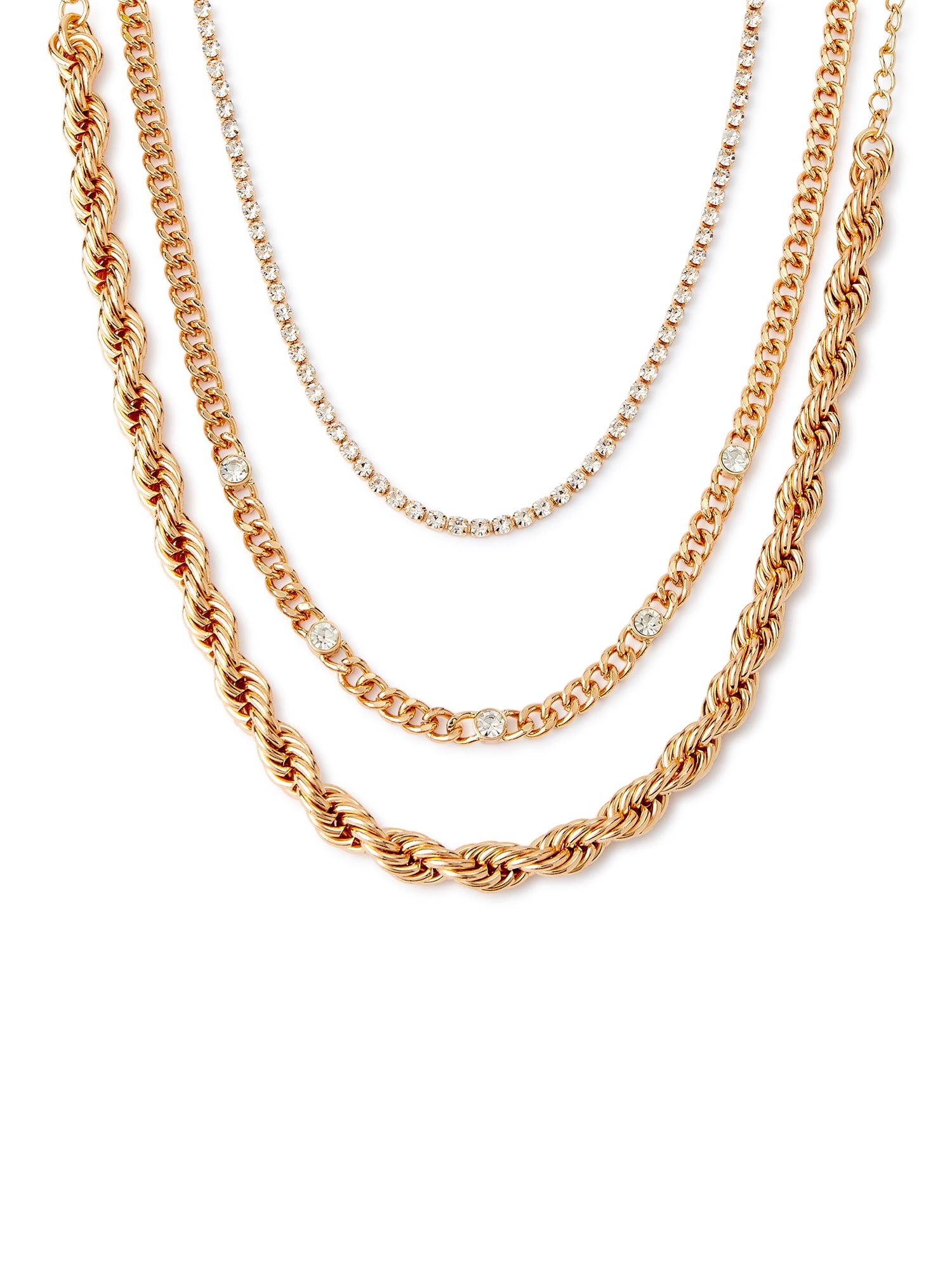 Sofia Jewelry by Sofia Vergara Women’s Gold -Tone Choker Necklaces, 3 Piece Set