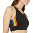 thumbnail image 2 of Adidas Womens Side-Stripe Low-Impact Sports Bra, Black, Large, 2 of 3