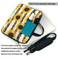 thumbnail image 3 of ZICANCN Laptop Case 15.6 inch, Yellow Sunflowers Leopard Print Work Shoulder Messenger Business Bag for Women and Men, 3 of 7