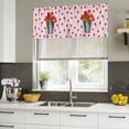 thumbnail image 4 of Red Tulip Flowers Curtain Valances for Windows, Kitchen Valance Window Treatments Panel 2 Pack, Spring Farmhouse Floral Botanical Pink Rod Pocket Short Curtains for Bathroom Bedroom 42 x 12 Inch, 4 of 8