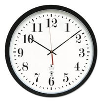 Black Atomic Contemporary Clock, 16.5" Overall Diameter, Black Case, 1 Aa (sold Separately) | Bundle of 2 Each