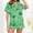 *Green 04, variant on Women's St. Patrick's Day Print Silk Satin Pajamas Set,Short Sleeve Button Sleepwear Loungewear 2 Piece White 01,Womens Plus L