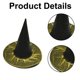 thumbnail image 3 of 2 uds sombrero de bruja de malla de cuero, sombrero de mago, sombrero de bruja de malla de cuero, suministros para fiesta de graduación para niños y adultos, 3 of 5