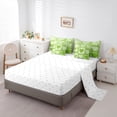 thumbnail image 5 of Feelyou Plaid Love Heart Twin Bedding Sets 7-Piece, Modern Fashion Patchwork Bedding Comforter Set, Green Check Buffalo Reversible Sheet Sets, Breathable Home Decor, 5 of 8