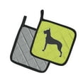 thumbnail image 2 of Carolines Treasures BB3875PTHD Great Dane Checkerboard Green Pair of Pot Holders , 7.5HX7.5W, multicolor, 2 of 3
