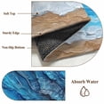 thumbnail image 5 of Coastal Ocean Large Area Rugs 5x8 ft Beach Dark Blue Waves Gradient Oil Painting Washable Rug Non Slip Indoor Carpet Absorbent Floor Mat for Living Room Bedroom Dining Room, 5 of 9