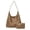 Khaki, variant on DGMIOCS Woven Tote Bag for Women with Purse, Fashion Shoulder Hobo Underarm Bags, Large Woven Handmade Work Commuter Day Bags White