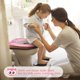 thumbnail image 2 of Asiento de inodoro portátil para viajes de niños pequeños (búho rosa) - Asiento de inodoro plegable antideslizante para entrenamiento de orinal para niñas y bebés, 2 of 5