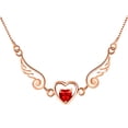 thumbnail image 2 of Collar de circonita con alas de ángel, moderno y femenino., 2 of 9