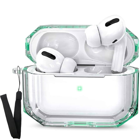 Airpods Pro Case Full Protective Multi Color Dustproof Enhanced Impact Absorbent TPU Compatible with Apple AirPod Pro for Women and Men with Carabiner Clip - Clear Pro (Mint) price history on PriceWatchPro