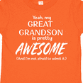 thumbnail image 4 of Inktastic Yeah My Great Grandson is Pretty Awesome Boys or Girls Toddler T-Shirt, 4 of 5