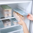 thumbnail image 1 of HAMPPLIES 1Ud Caja Para Guardar Huevos Con 10 Compartimentos Azul Con De Fecha Para Refrigerador, 1 of 7