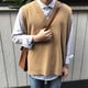 thumbnail image 3 of Suéter de cuello en V para hombre, suéter de punto suelto de moda, chaleco sin mangas de otoño, 3 of 5