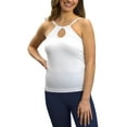 thumbnail image 6 of ELIETIAN Women's Seamless Ribbed Keyhole Cami – Smoothing & Shaping, One Size Fits 0-16, 6 of 11
