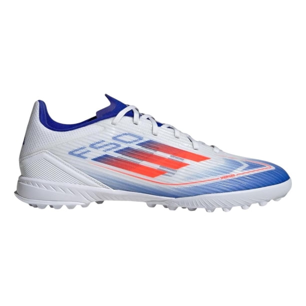Tenis adidas Hombre F50 League Balnco Azul Futbol Cesped Sintetico blanco 6.5 MX