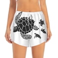 thumbnail image 2 of Sigee Family Of Sea Turtles for Women's Athletic Shorts High Waisted Running Shorts Pocket Sporty Short Gym Elastic Workout ShortsSmall, 2 of 9