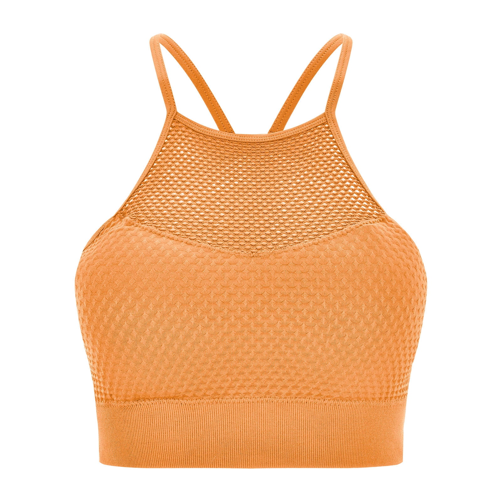 Orange sports crop top store