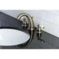 thumbnail image 2 of Kingston Brass KB983PLAB Victorian 2-Handle 8 in. Widespread Bathroom Faucet, Antique Brass, 2 of 5