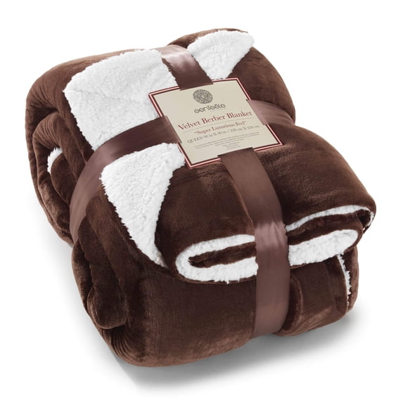 Manta Sherpa de Blanket Genteele, supersuave y reversible, 230 x 230 cm