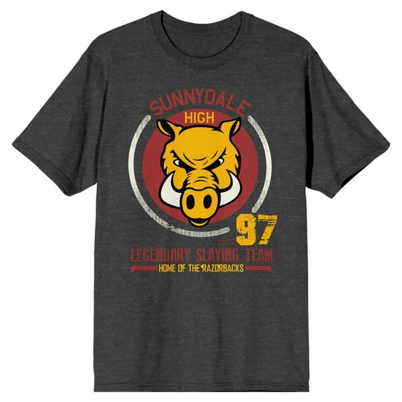 Buffy the Vampire Slayer Sunnydale High '97 Men's Charcoal Heather Short Sleeve Tee-Medium