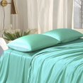 thumbnail image 6 of Lirex 2-Pack Microfiber Pillowcases, King Size, Satin Silk Finish, Envelope Closure, Lake Blue, 6 of 6