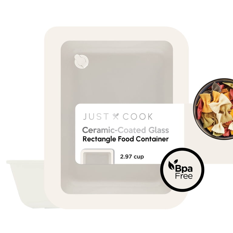 Just Cook Ceramic Glass 2.9-Cup Rectangle Storage Container photo 1