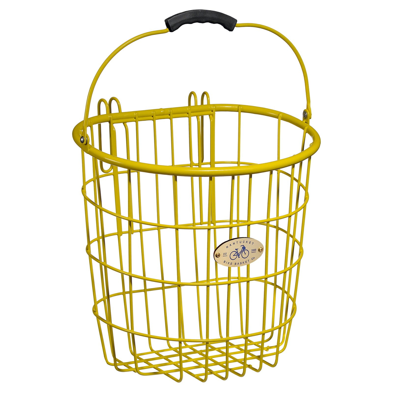 Nantucket Bicycle Basket Co. Surfside Rear Wire Pannier Basket, Yellow